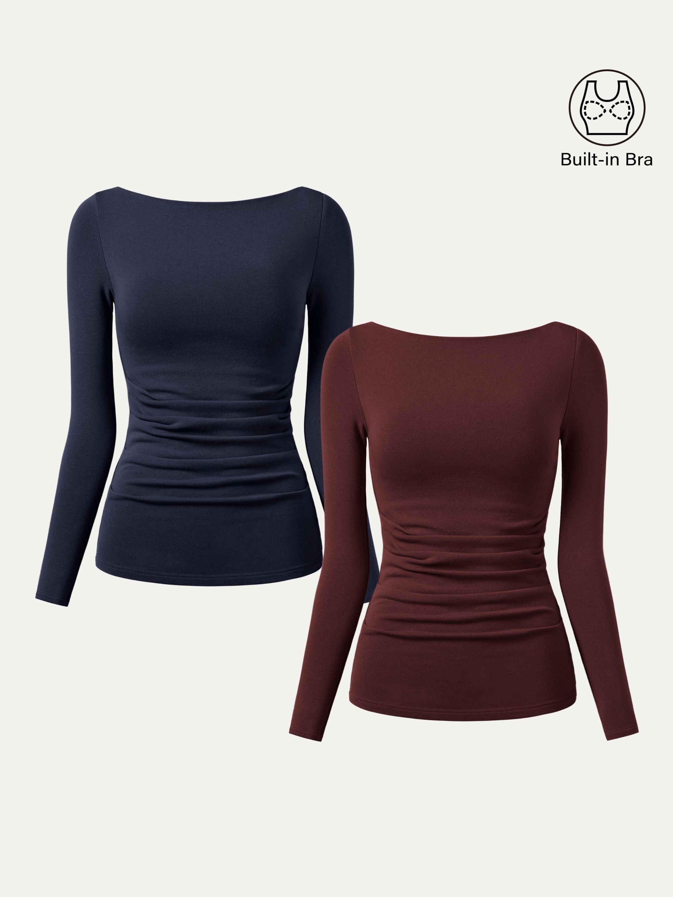 Boatneck Tucks Brami Top