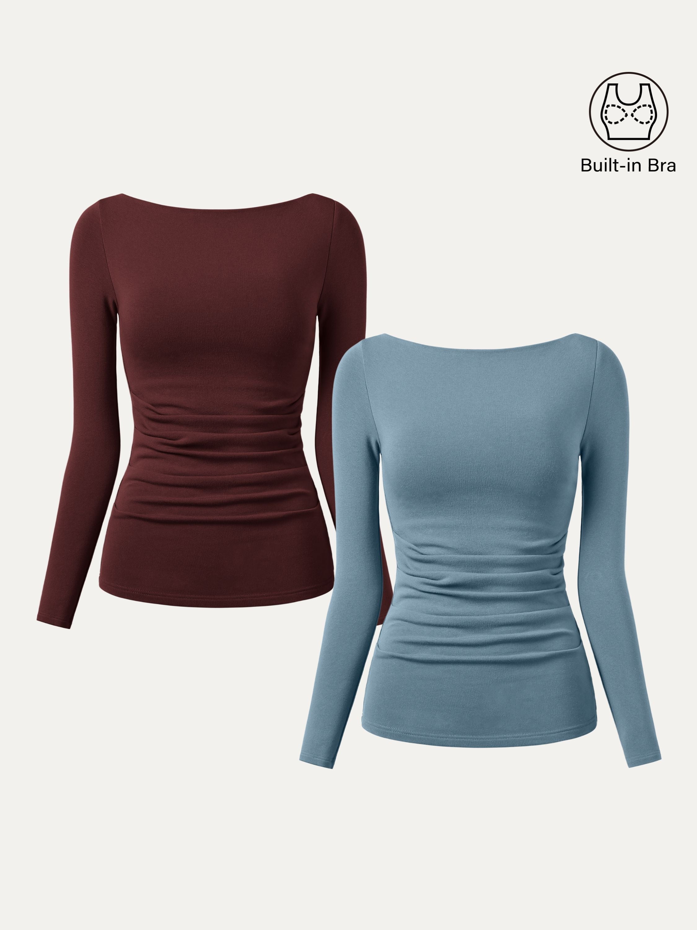 Boatneck Tucks Brami Top