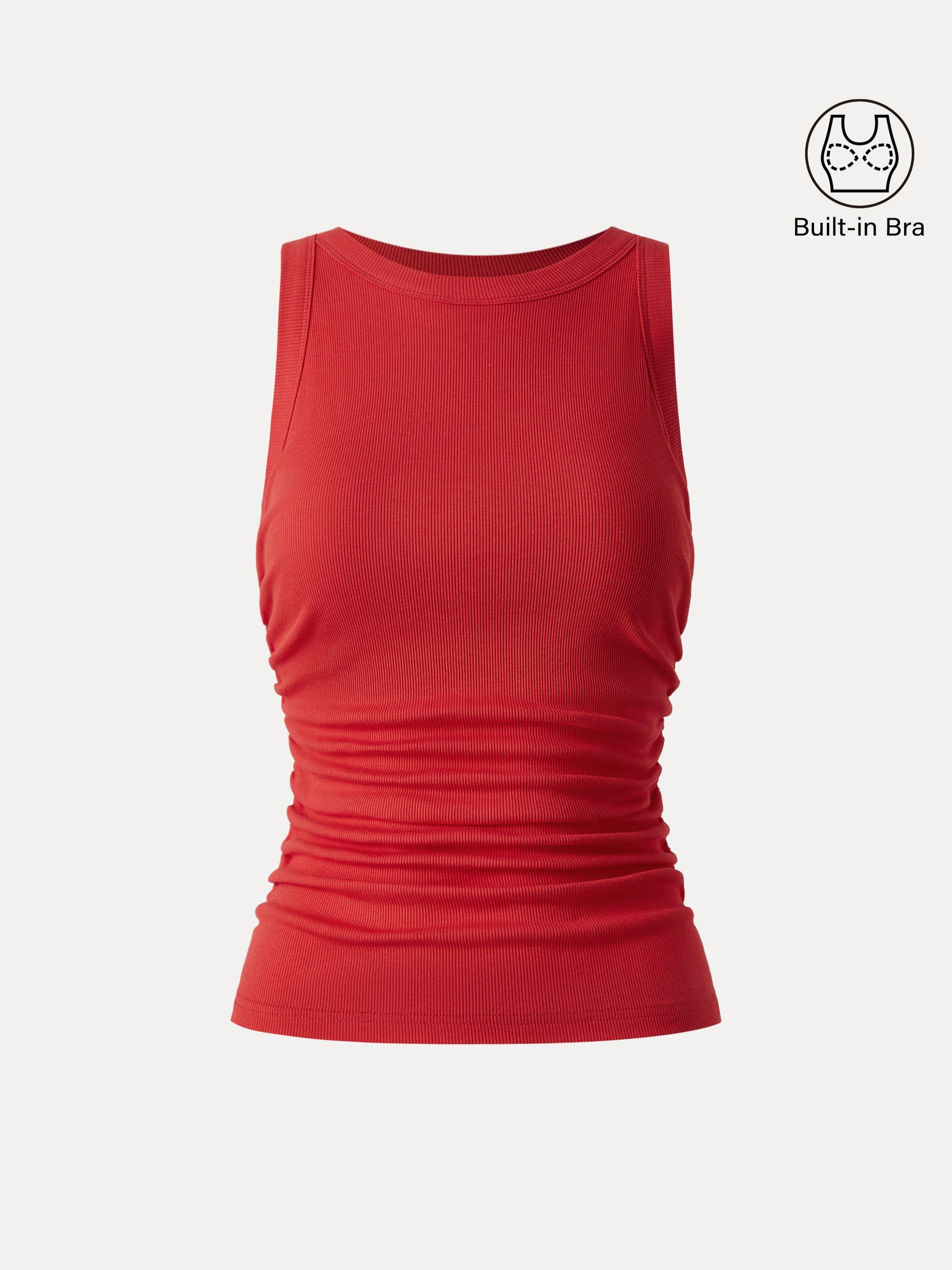 Crewneck Side Ruched Brami Tank