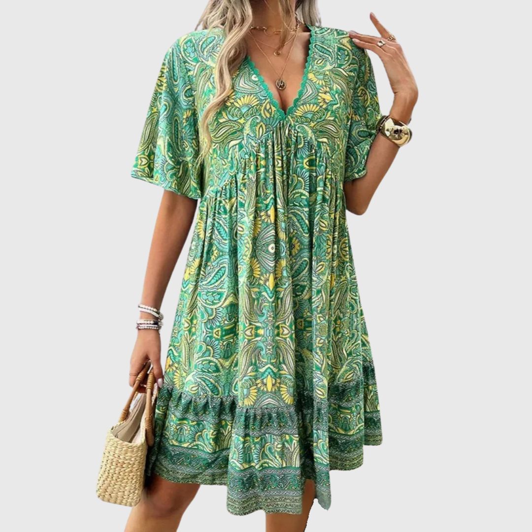 Amelia – Light Printed Dress with a Soft, Easy Shape