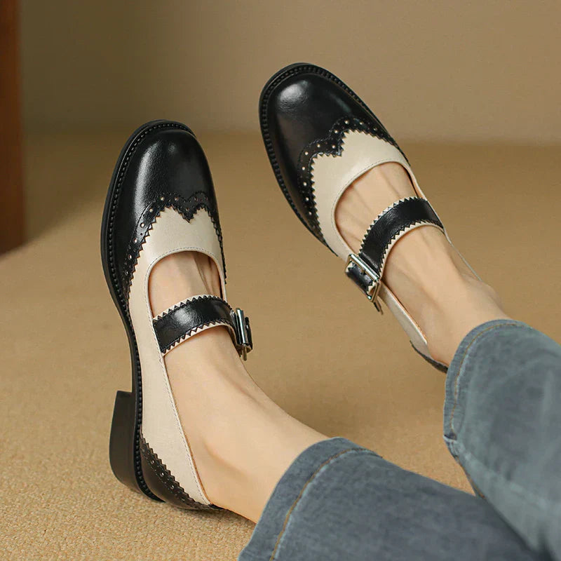 velora | Miana Leather Mary Janes
