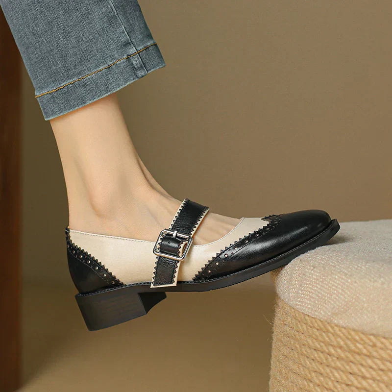 velora | Miana Leather Mary Janes