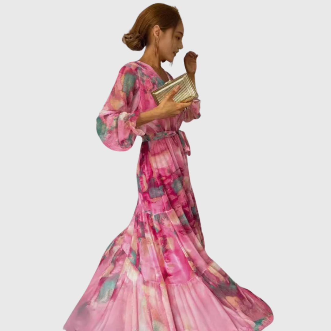 Taylor – Pleated Maxi Dress with Soft Movement