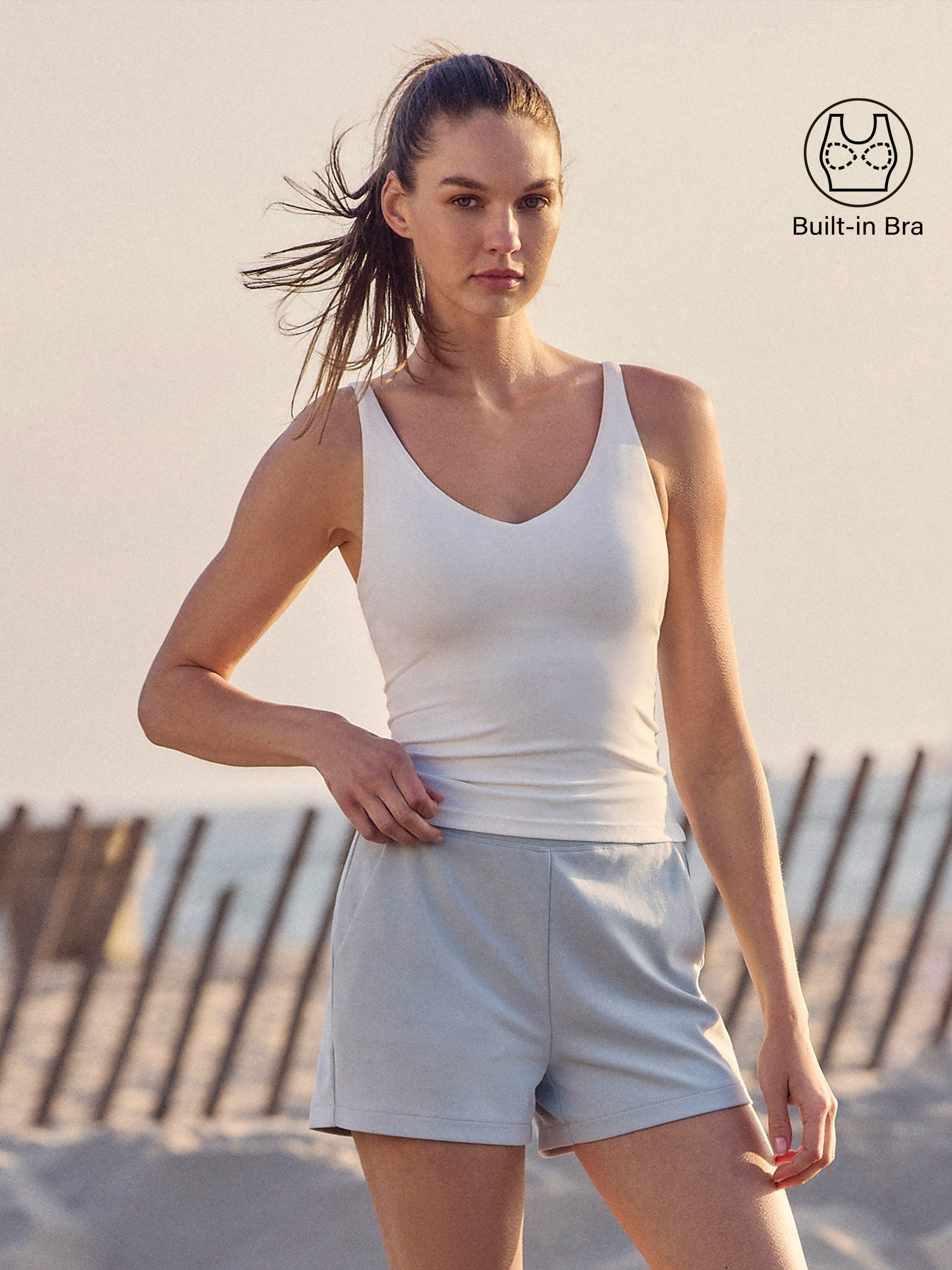 Essential V-neck Sleeveless New Airy Brami Tank